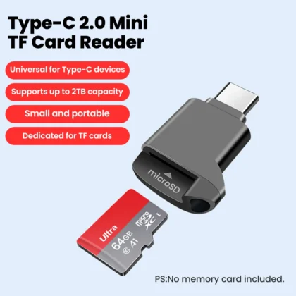 Type-C 2.0 Mini TF Card Reader