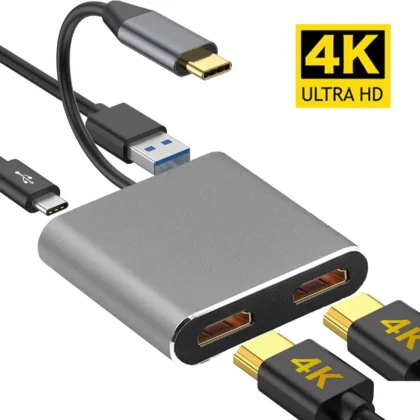 Type-C Hub Docking Station to HDMI*2