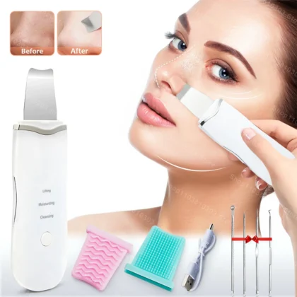 Electric Ultrasonic Skin Scrubber Vibration Face