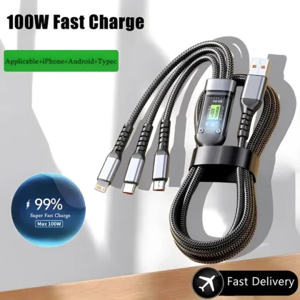 100W Fast Charging Cable Multi Charger