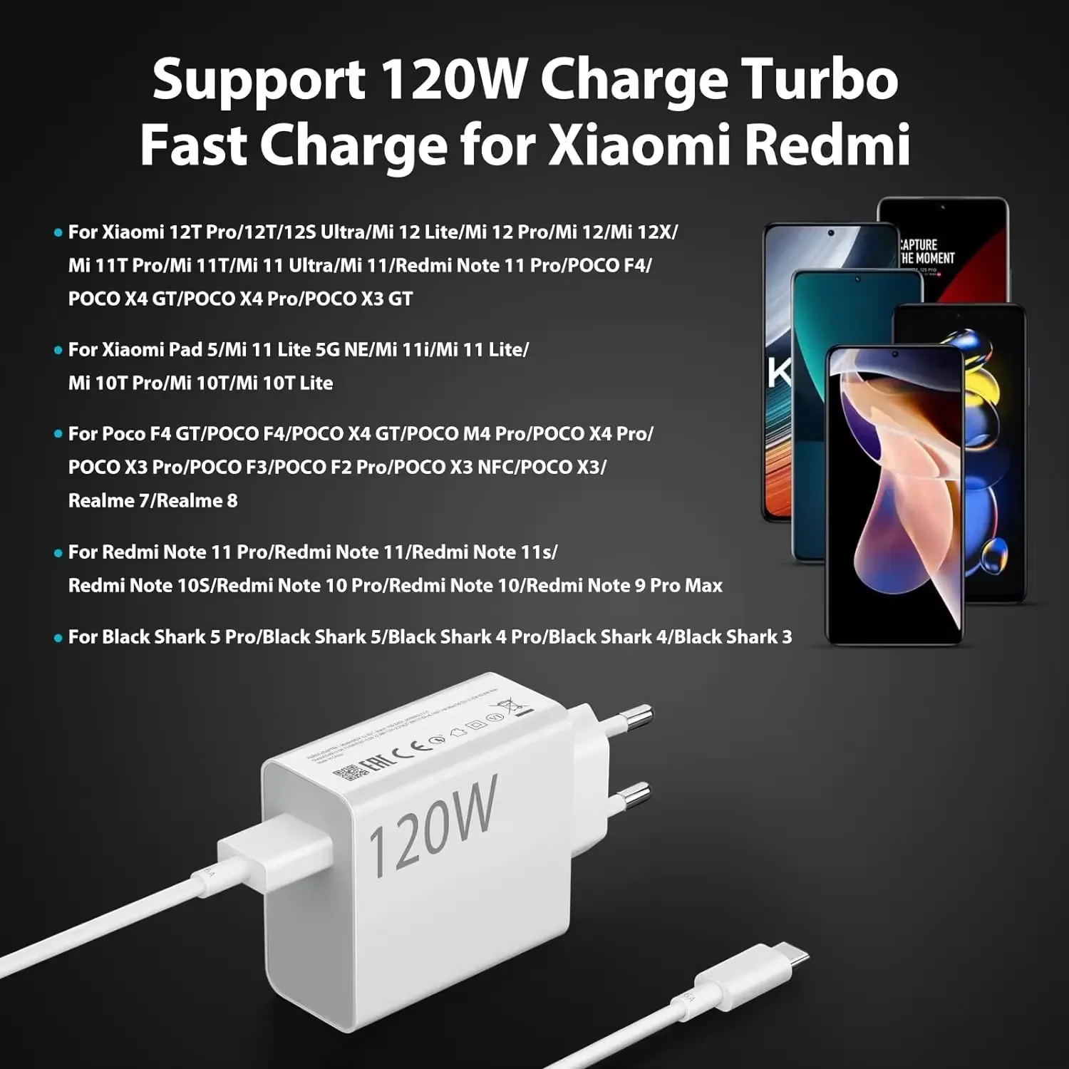 120W Fast USB Charger for Xiaomi - Image 4